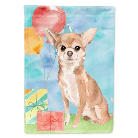 Carolines Treasures Happy Birthday Chihuahua Flag Canvas House Size CK3245CHF